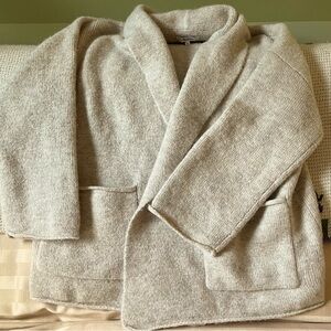 *Madewell/ women’s LS cardigan sweater, beige, size S